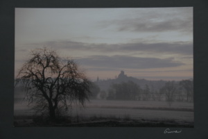 Burg Münzenberg beim ersten Frost